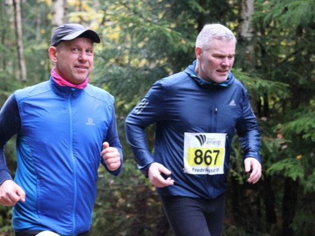 Tore Mortensen og Runar Thorstensen løp Fredrikstad Maraton